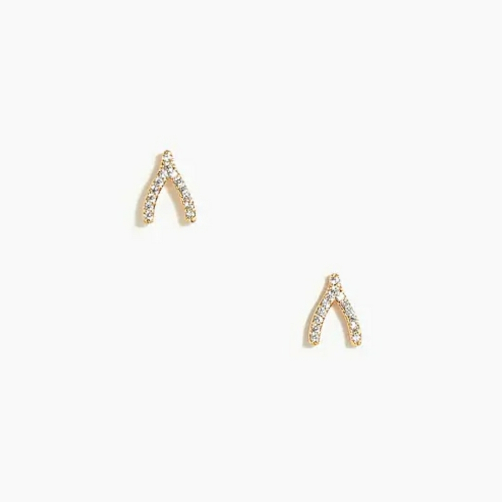 3/$33 Crystal wishbone earring